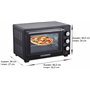 STEInBORG Mini Four 25 Litres | Four à Pizza 3 en 1 | Plaque Ramasse-Miettes | Chaleur de Voûte et de Sole | Convection | Minute