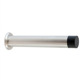 Stoppwerk Butoir de porte mural en acier inoxydable - Butoir de porte avec matériel de fixation et butée en caoutchouc - Ø 2