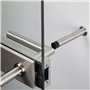 Stoppwerk Butoir de porte mural en acier inoxydable - Butoir de porte avec matériel de fixation et butée en caoutchouc - Ø 2,5 c