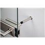 Stoppwerk Butoir de porte mural en acier inoxydable - Butoir de porte avec matériel de fixation et butée en caoutchouc - Ø 2,5 c