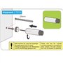 Stoppwerk Butoir de porte mural en acier inoxydable - Butoir de porte avec matériel de fixation et butée en caoutchouc - Ø 2,7 c