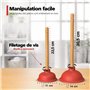 Nirox Jeu de 2 Déboucheur à ventouse - Débouchage de canalisation avec un diamètre de 110 et 140 mm - Débouche-évier avec poigné