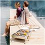 TecTake Barbecue Grill Charbon de Bois Portable Double Plaque Grill Acier Inoxydable argenté