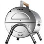 TecTake Barbecue Grill Charbon de Bois Portable Double Plaque Grill Acier Inoxydable argenté