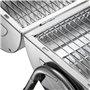 TecTake Barbecue Grill Charbon de Bois Portable Double Plaque Grill Acier Inoxydable argenté