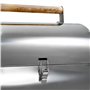 TecTake Barbecue Grill Charbon de Bois Portable Double Plaque Grill Acier Inoxydable argenté
