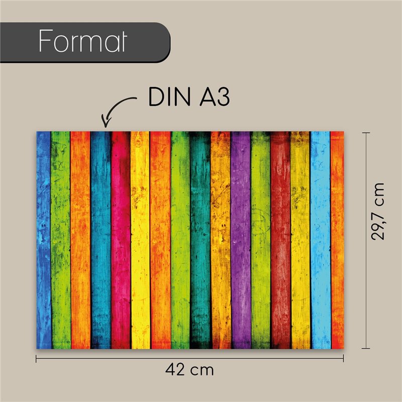 Image secondaire de Lot de 100 sets de table en papier, aspect bois, style ancien 420 x 297 mm. Parfaits pour les tables à manger : dessous pour ass