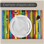 Lot de 100 sets de table en papier, aspect bois, style ancien 420 x 297 mm. Parfaits pour les tables à manger : dessous pour ass