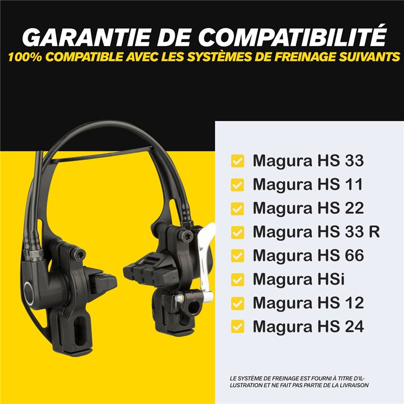 Image secondaire de Magura HS Patin de Frein 2 Paire HS11 HS22 HS24 HS33 HS 33 RE HS 33 R Urban HS 33 R Trial HS 33 R Firmtech HS 33 R HSI I Haute P