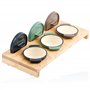 Mahlzeit Lot de 3 mini cocottes avec support en bois - 3 x 250 ml - En fonte émaillée - Petite cocotte