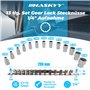 Jeu de 13 douilles 1/4" I 4-14 mm I Jeu de douilles Torx 6-12 pans I Profil E multidents