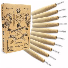 Nature Nerds - Ensemble de brosses interdentaires en bambou (10 pièces) 0