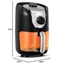 Linsar - Friteuse à air chaud - Capacité 1.5L - Avec minuterie, régulateur de température et arrêt automatique - 1000 Watt - Sma