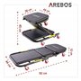 AREBOS Planche à roulettes de Montage 2 en 1 | capacité de Charge de 150 kg | 6 roulettes Mobiles | Rotation à 360° | Chariot d'