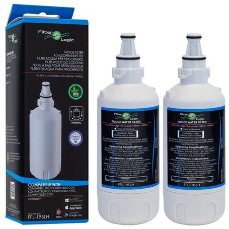 FilterLogic FFL-195LH | 2x Filtre à eau compatible avec Liebherr 7440011