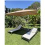 Dalles de Contrepoids 9 Kg pour Parasol 4 Pièces Plastique Marron Résistant Caria