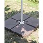 Dalles de Contrepoids 9 Kg pour Parasol 4 Pièces Plastique Marron Résistant Caria