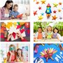 perfect ideaz 50 Feuilles Carton Photo DIN-A4, papel de Bricolage, 10 Coloris Pastel