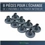 ersatzteilshop basics Lot de 8 roulettes pour panier inférieur de lave-vaisselle - Utilisation universelle - Pour lave-vaisselle