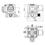 Combinaison interrupteur-prise DZ08-2 230V avec clapet d'arrêt d'urgence - construction identique : KEDU KOA2Y
