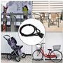 KOHLBURG antivol de 2 mètres de long - cadenas refermable facilement sans clé - câble en acier de 2 m / 200 cm avec fermetures s