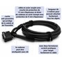 KOHLBURG antivol de 5 mètres de long - cadenas refermable facilement sans clé - câble en acier de 5 m / 500 cm avec fermetures s