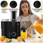 KESSER - Centrifugeuse en Inox Fruits et légumes 1100W, Extracteur de jus, Capacité 1L, Ouverture 85mm