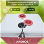 AREBOS Glacière 40 litres | pour Refroidir & Maintenir au Chaud | Réfrigérateur Mobile | 12/230 V pour Voiture & Prise de Couran