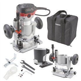 Arebos Défonceuse électrique | Machine à Fraiser | 710W | Sac à outils | avec accessoires de fraisage | Fraiseuse à bois | Frais