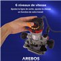 Arebos Défonceuse électrique | Machine à Fraiser | 710W | Sac à outils | avec accessoires de fraisage | Fraiseuse à bois | Frais