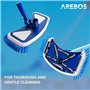 Arebos aspirateur pour Piscine | avec système de Clip | Raccord pour Tuyau de Piscine Ø 32/38 mm | Brosse de Piscine | Largeur d