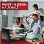 Mini four 1000 W 10 litres Avec plaque de cuisson et grille de cuisson Four à pizza 90-230 °C Minuterie de 60 minutes Plaque ram