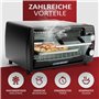 Mini four 1000 W 10 litres Avec plaque de cuisson et grille de cuisson Four à pizza 90-230 °C Minuterie de 60 minutes Plaque ram