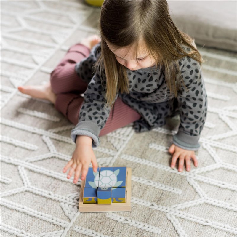 Image secondaire de Kindsgut Jeu d’éveil Puzzle Cube en Bois, Jouets en Bois pour Les Petits Enfants, Design Simple et Couleurs subtiles pour Le Pla