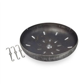 Grillrost.com Das Original Coupe à feu en acier massif avec crochets de suspension en acier inoxydable - Compatible avec tous le