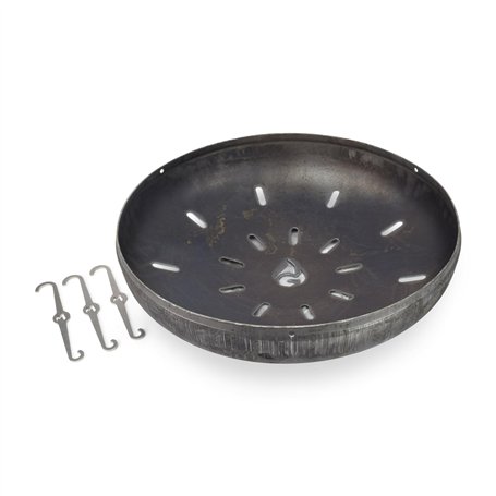 Grillrost.com Das Original Coupe à feu en acier massif avec crochets de suspension en acier inoxydable - Compatible avec tous le