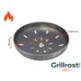 Grillrost.com Das Original Coupe à feu en acier massif avec crochets de suspension en acier inoxydable - Compatible avec tous le