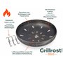 Grillrost.com Das Original Coupe à feu en acier massif avec crochets de suspension en acier inoxydable - Compatible avec tous le