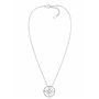 SOFIA MILANI - Collier pour Femme en Argent 925 - avec Pierre de Zircon - avec Pendentif en Forme de Boussole et Carte du Monde 
