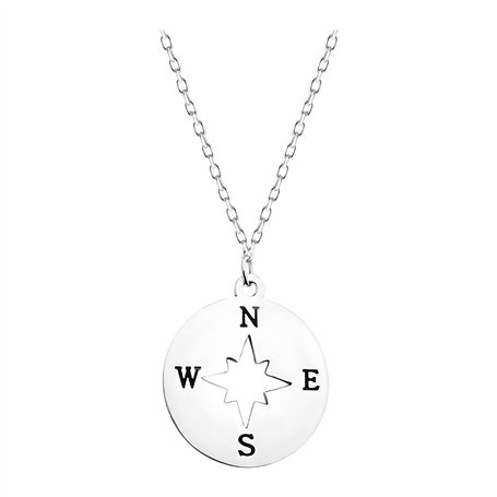 Sofia Milani - Collier pour Femme en Argent 925 - avec Pendentif en Forme de Boussole - N0431