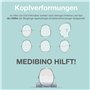 Medibino Kluba Medical | Coussin Protecteur pour bébé, prévient la déformation cranienne | équipement de lit | Blanc/Gris
