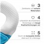 Medibino Kluba Medical | Coussin Protecteur pour bébé, prévient la déformation cranienne | équipement de lit | Blanc/Gris