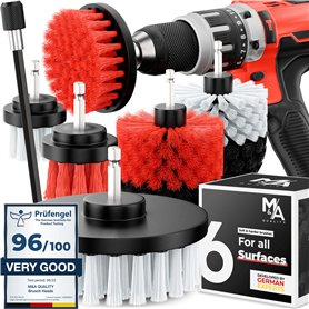Brosse Nettoyage perceuse sans Fil [Poils Souples et durs]. Nettoie Vite Voiture