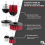 Brosse Nettoyage perceuse sans Fil [Poils Souples et durs]. Nettoie Vite Voiture, Tissus, Jantes, Salle de Bain - Brosse perceus