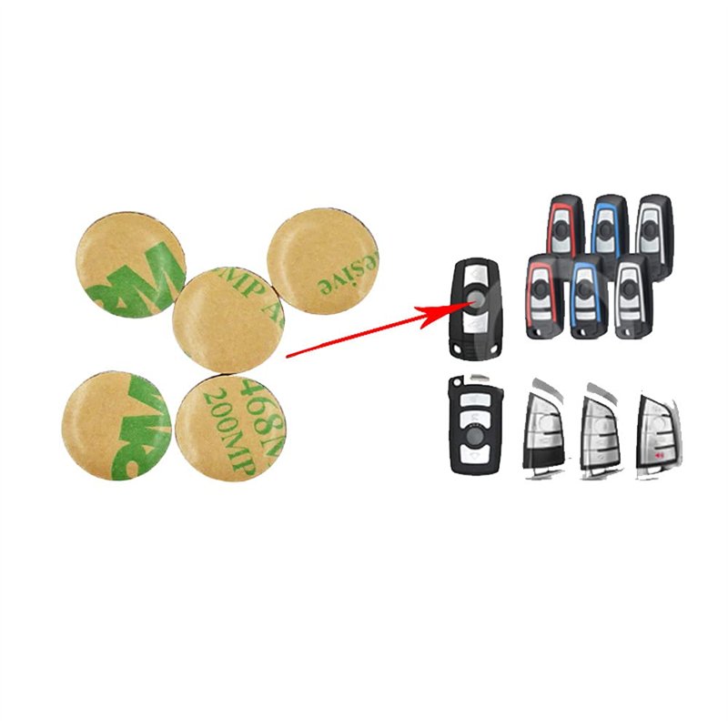 Lot de 2 emblèmes de clé de 11 mm avec logo Performance M autocollant en aluminium, Pour Voiture, noir, blanc, bleu, argent