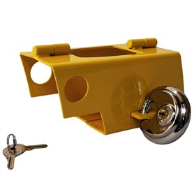 Hyfive Le Verrouillage de l'attelage pour Caravane/remorque Robuste en Acier avec Cadenas