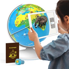 Playshifu - Globe Terrestre ORBOOT - Globe d'Apprentissage - Jouet Éducatif - 400 Monuments - Jouet Intéractif - Réalité Augment