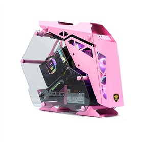 COUGAR GAMING | BOITIER PC GAMING | CONQUER MINI PINK ALUMINIUM - Refroidissement d'air - Compatible cartes graphiques longues -
