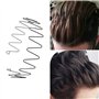 Bandeau de Dos Lissé pour Hommes, Sports de Plein Air Bande de Cheveux en Queue de Cochon/Pas de Peinture Décollée Pince à Boucl
