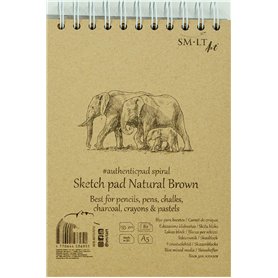SM-LT Bloc Spirale - Dessin - Brun - A5-80 feuilles - 135 gsm 5EB-80TS/NTB